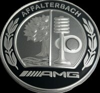 Mercedes-Benz AMG Radnabenabdeckung mit AMG Wappen, 4er Set silberfarben