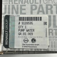 Original Opel Wasserpumpe 9109595 Movano A Vivaro A