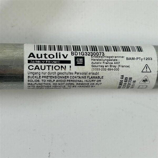 Gurtstraffer Fahrer Links Vorne Aussen für Opel Corsa 93186550