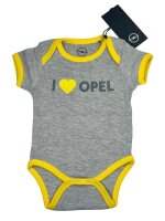 Opel Baby Body I Love OPEL Größe 50-56 Grau Gelb