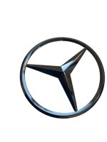 Mercedes-Benz  Mercedes Stern Dark Chrom Grundplatte in polarweiß für CLA 118