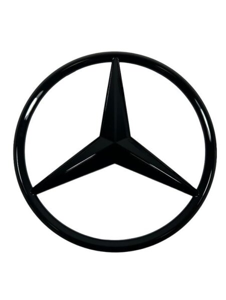 Mercedes-Benz Stern Emblem schwarz glänzend lackiert Kühlergrill