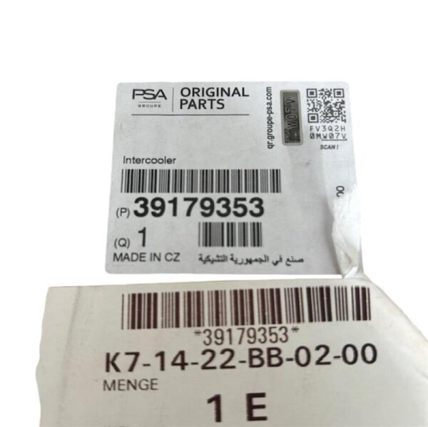 Original GM Opel Insignia B Ladeluftkühler Motorkühlung 39179353