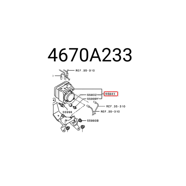 Mitsubishi ABS-Hydraulikeinheit 4670A233 L200 Pajero
