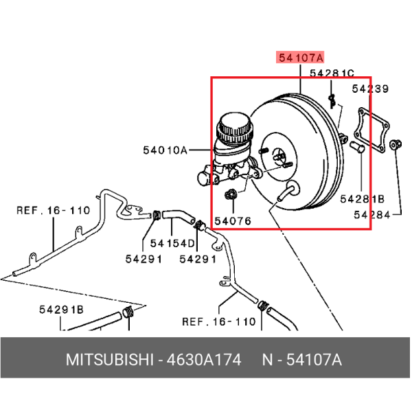 Mitsubishi Bremskraftverstärker – 4630A174 L200