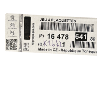 PSA Peugeot Citroën Bremsbeläge vorne 1647864180