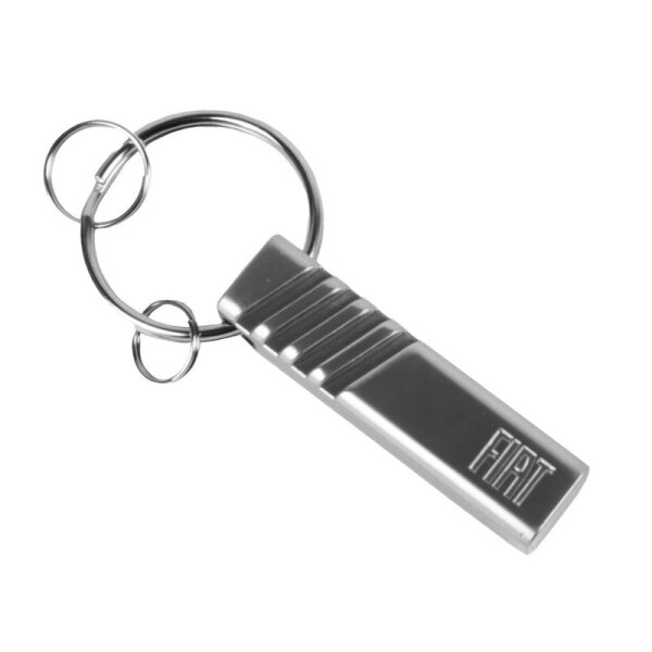 Fiat Schlüsselanhänger Metall Silberfarbend