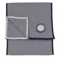 Mercedes-Benz Strickschal Navy 5% Kaschmir 95% Baumwolle