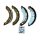 Citroen Bremsbackensatz hinten 4241J1 4241J5 4241L5 4251J5 10040701 4241N9 26260581