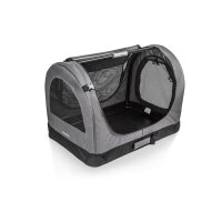 Skoda kompakte Haustierbox Schwarz/Grau