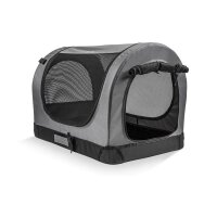 Skoda kompakte Haustierbox Schwarz/Grau