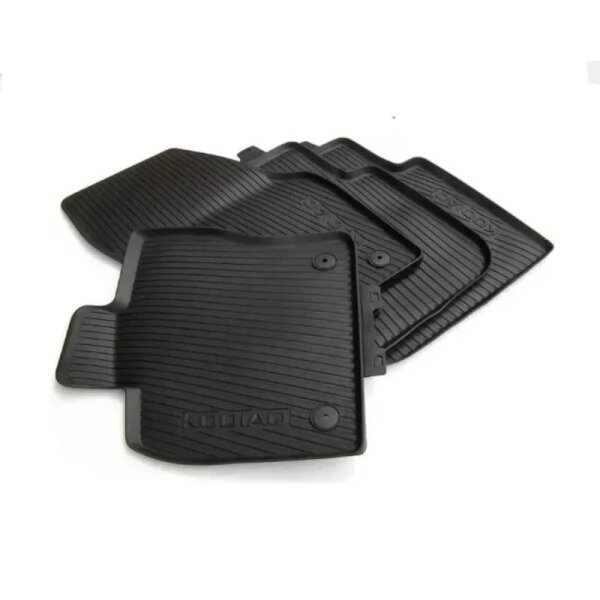 ŠKODA 566061502 565061512 Allwetter-Gummimatten schwarz 4-teilig mit Schriftzug gebraucht