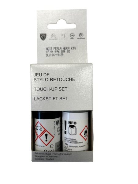 Original OPEL /  PEUGEOT / CITROEN Lackstift - Set Schwarz Perla Nera KTV 2x9ml