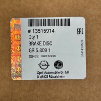 Opel Bremsscheiben Satz Hinterachse (2 Stück) Ø 288mm – OE 13515914