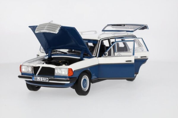 Mercedes-Benz 200 1:18  T-Modell (S123) 1980-1985 – Servicewagen Blau Norev B66040720