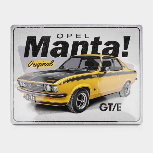 Opel Manta GT/E Blechschild 30x40 cm – Retro Wandschild (13220071)
