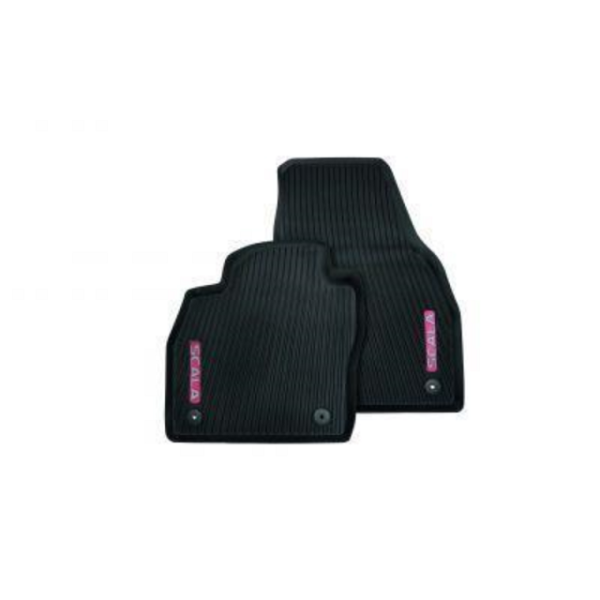 Skoda Gummifußmatten-Set, 2-teilig, vorne, mit roter Schrift 657061502F gebraucht