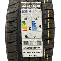 1x Allwetterreifen Goodyear Vector 4Seasons Cargo 215/65R16C 106/104T DOT1624