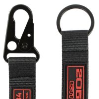 Peugeot 205 GTI Schlüsselanhänger Schwarz Rot – Exklusives Youngtimer Accessoire mit Karabiner