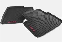 Original Skoda Gummifußmatten-Set vorne + hinten – Rot – 658061512A / 658061502B