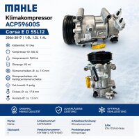 Mahle Klimakompressor Corsa E D 5SL12 ACP59600S X15...