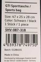 Volkswagen GTI Sporttasche schwarz 5HV087318