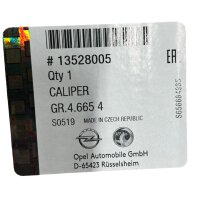 Opel Bremssattel Astra K Schrägheck und Sports Tourer Hinterachse links 13528005