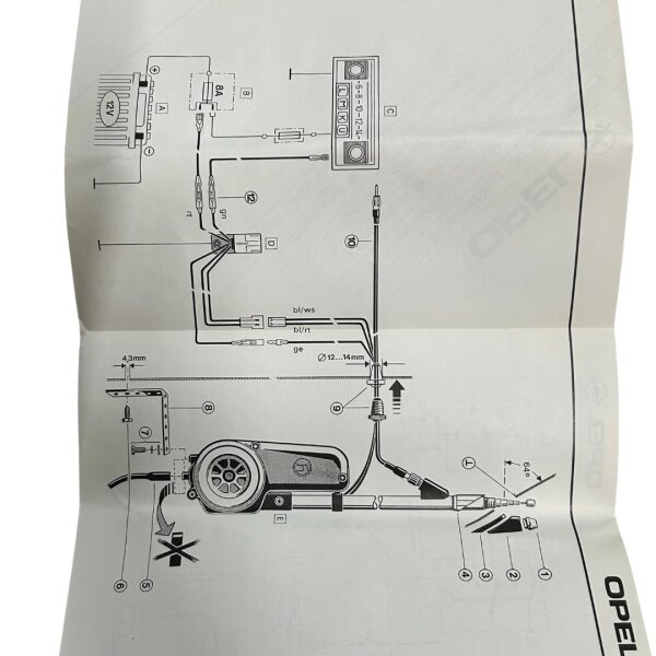 Elektrische automatische Fahrzeugantenne Opel Omega A SenatorB 1784741  90273589