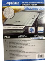 210cm x 90cm PKW Frontscheibenabdeckung Premium Petex...