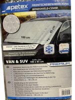 180cm x 85cm Van SUV Frontscheibenabdeckung Premium Petex...