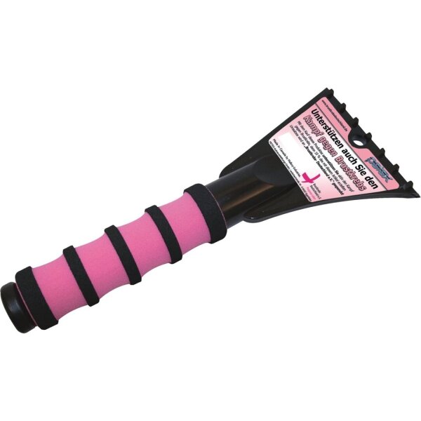 PETEX Eiskratzer 4502 mit Softgriff 25 cm – Robuster Eisschaber für Autoscheiben Pink