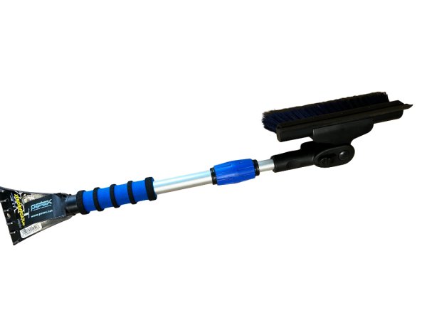 Teleskop-Eiskratzer 50cm -80cm Bürstenkopf 180° verstellbar Blau 46020000