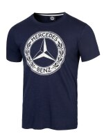 Mercedes-Benz T-Shirt Herren Navy Slim Fit Baumwolle mit...