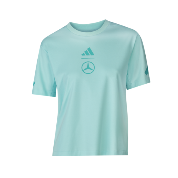 Mercedes-Benz Damen T-Shirt Aqua B67960190 by adidas 100% Baumwolle Regular Fit