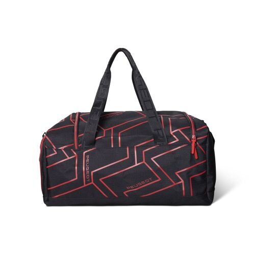 Peugeot Sporttasche Schwarz rotes GTI Design großer Stauraum PEU25-SAC-SPO-GTI