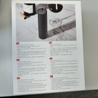 Elektrischer Korkenzieher in Grau mit Aluminiumgehäuse und automatischer Funktion PEU26-TBC-ELE
