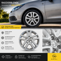 4x Radzierblende Radkappe silber Opel Astra J 16 Zoll 5...