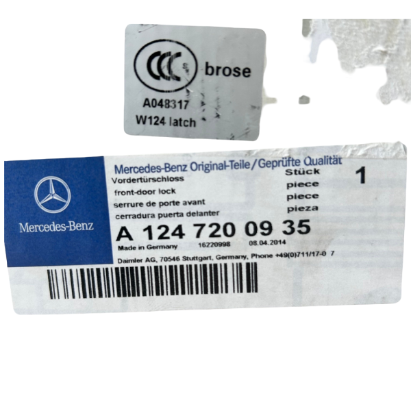Schloss linke Vordertür 74623 Mercedes-Benz E 220 CE W124 Automatik A1247200935