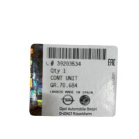 Opel Steuergerät Anhängerkupplung Astra K Insignia B 39203534