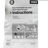 Thule Kit 4032 Montagekit für Dachträgersystem Opel Mokka Mokka X 184703202