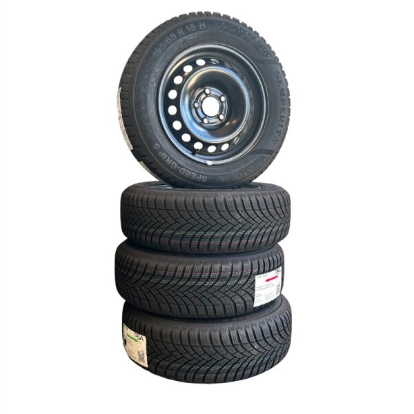 Kompletter Radsatz Stahl 5x112 – Semperit 195/65 R15 91H