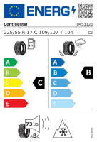 Mercedes-Benz Radsatz 7Jx17H2 ET51 mit Continental VanContact Winter 225/55 R17C