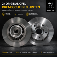 2x Original Opel Vivaro A Renault Trafic II Bremsscheiben...