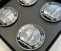 Mercedes-Benz AMG Radnabenabdeckung AMG Wappen, 4er Set silberfarben gebraucht
