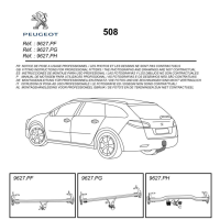Peugeot 508 SW Anhängerkupplung 9627PH – schwenkbar, Original Peugeot