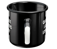 Emaille Tasse schwarz Truck Drivers only Mercedes-Benz MBTL0081