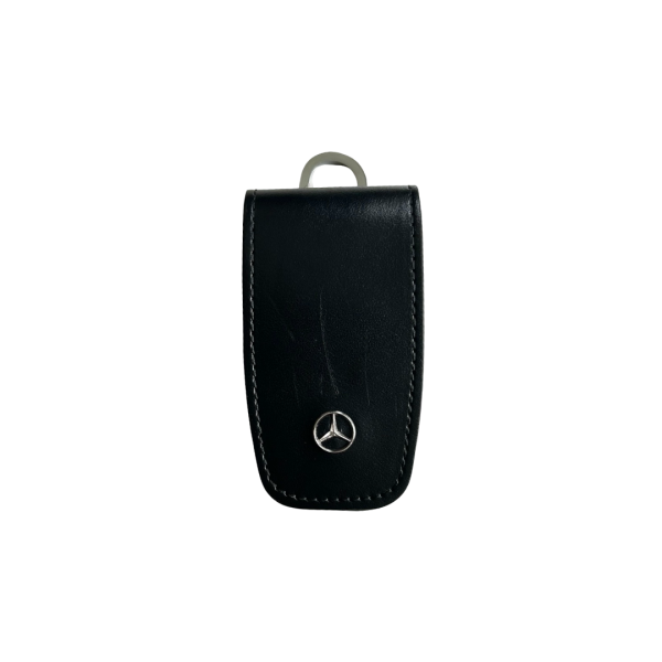 Mercedes-Benz Schlüsseletui Gebraucht Schlüsseltasche sw Rindleder Edelstahl
