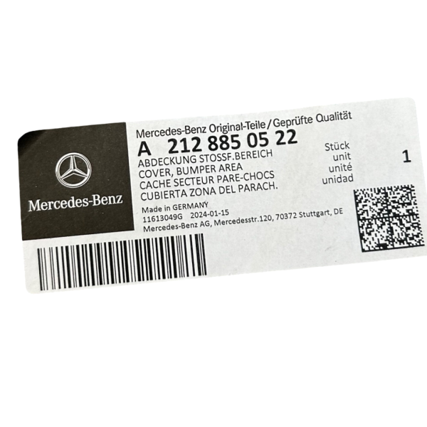 Abdeckung Stoßfängerbereich mit schwarzem Gitternetz Mercedes A2128850522