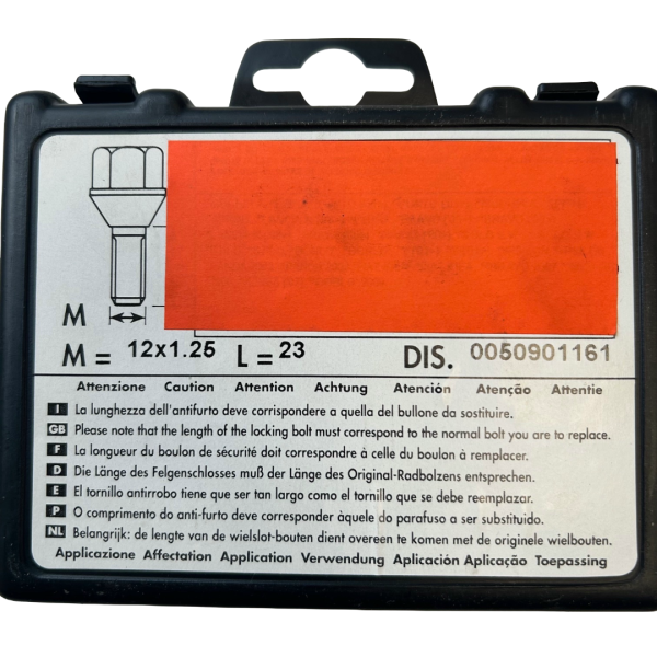 Felgenschlosssatz Set Diebstahlsicherung Opel Combo D Van (2012-2018) 95599110