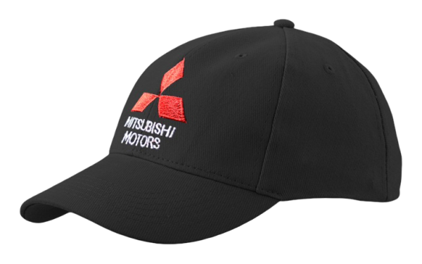 Mitsubishi Basecap Schwarz Besticktes Basecap aus 100% Polyester MMD-35530183